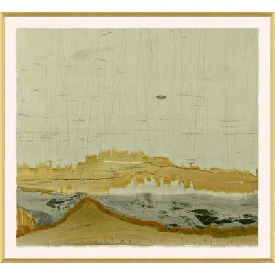 Soicher Marin Dreams Of Stone 26' - Picture Frame Painting On Paper In Green;gray;yellow