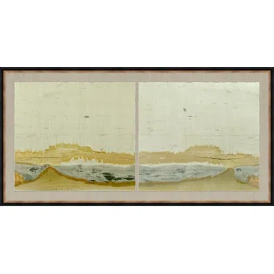 Soicher Marin Dreams Of Stone 28' - Picture Frame Painting On Paper In Yellow