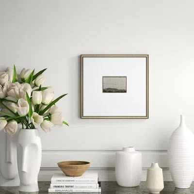 Soicher Marin Dreams Of Stone-small 10' - Picture Frame Painting On Paper In Blue;brown;gray