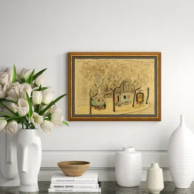 Soicher Marin 'dutch Landscape - City Scene' - Picture Frame Print On Paper In Blue;gray;beige