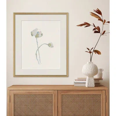 Soicher Marin Early Bloom Iii By Yuki Osada - Single Picture Frame Painting In Blue;green;ivory