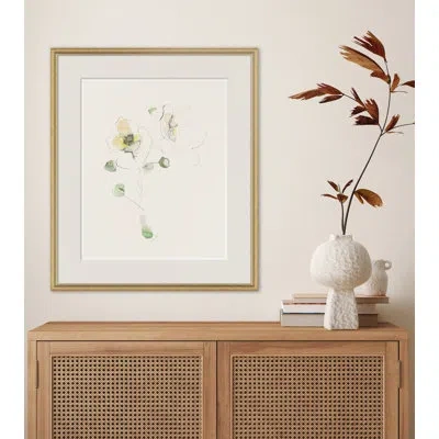 Soicher Marin Early Bloom Iv By Yuki Osada - Single Picture Frame Painting In Black;green;ivory