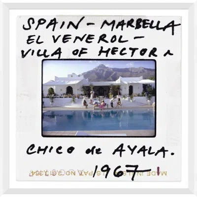 Soicher Marin El Venero - Slide By Slim Aarons - Picture Frame Photograph On Paper In Blue;white;gray