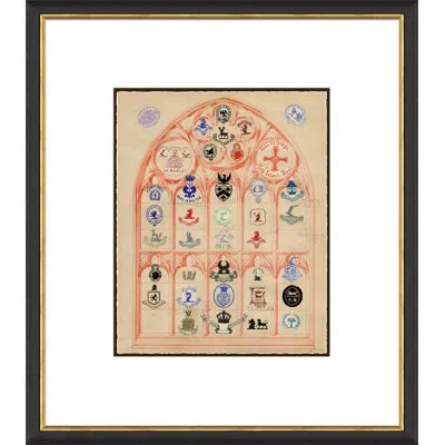 Soicher Marin English Seals - Picture Frame Painting In Blue;brown;red