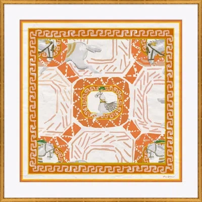 Soicher Marin Equitation In Orange By Dana Gibson - Picture Frame Painting On Paper In Multi