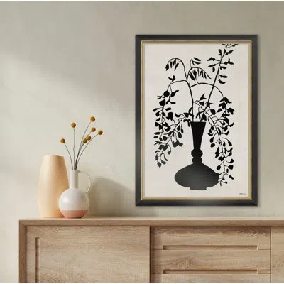 Soicher Marin Eucalyptus By Susan Hable - Single Picture Frame Painting In Black;ivory