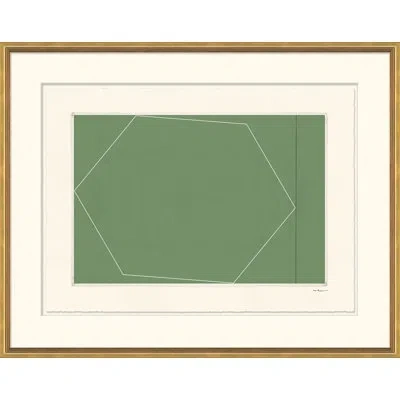 Soicher Marin Euclid's Dream - Small 4 - Picture Frame Painting On Paper In Green