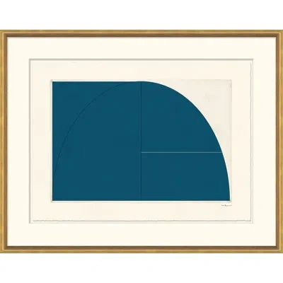 Soicher Marin Euclid's Dream - Small 9 - Picture Frame Painting Print On Paper In Blue
