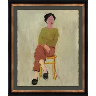 Soicher Marin Everyday People 11 - Picture Frame Painting On Paper In Green