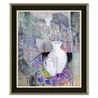 Soicher Marin Expressive Vase - Picture Framed Painting In Blue;white;gray;red