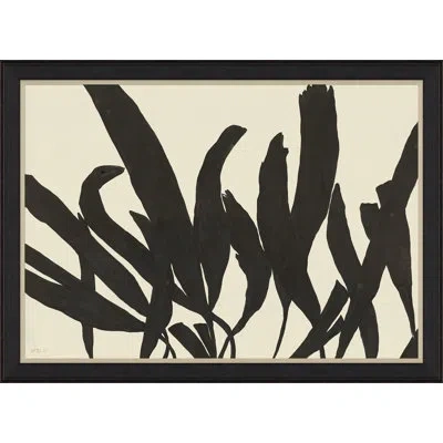 Soicher Marin Feathers By Susan Hable - Single Picture Frame Painting In Black