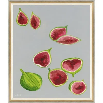 Soicher Marin Figs By Susan Hable - Single Picture Frame Painting In Green;gray;red