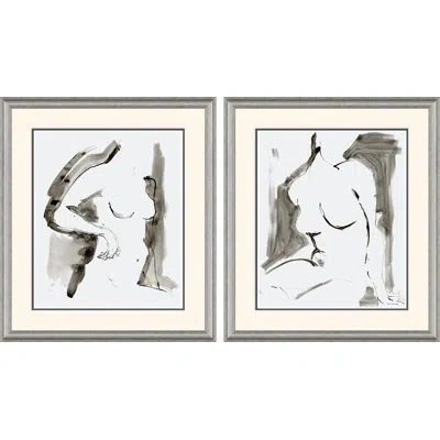 Soicher Marin Figures In Repose I & Ii - 2 Piece Single Picture Frame Painting Set In Multi