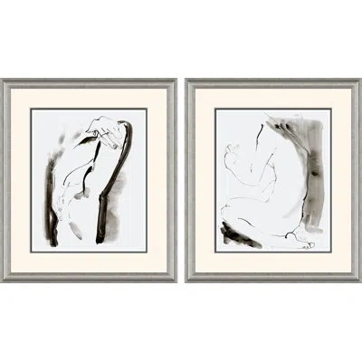 Soicher Marin Figures In Repose Iii & Iv - 2 Piece Single Picture Frame Painting Set In Multi