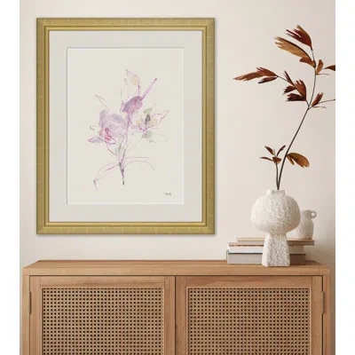 Soicher Marin Floral Arrangement Ii By Yuki Osada - Single Picture Frame Painting In Green;pink;purple