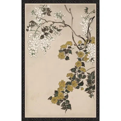 Soicher Marin 'floral Woodblock Print Ii' - Picture Frame Painting On Paper In Black