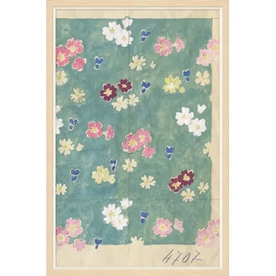 Soicher Marin Flower Field Ii (var. 2) By Paule Marrot - Single Picture Frame Print In Green