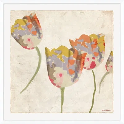 Soicher Marin Flower Series - Tulip By Dana Gibson - Picture Frame Painting On Paper In Multi