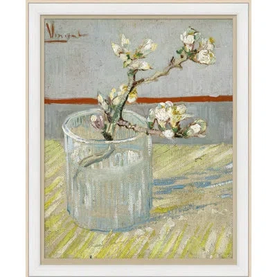 Soicher Marin Flowering Almond In Glass By Vincent Van Gogh - Single Picture Frame Painting On Canvas In Multi