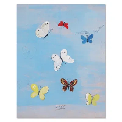 Soicher Marin Flying Butterflies By Paule Marrot - Print In Blue