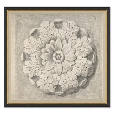 Soicher Marin Freize Detail I - Single Picture Frame Drawing Print In Gray