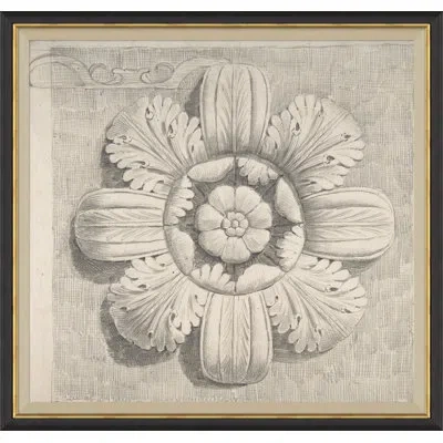 Soicher Marin Freize Detail Ii - Single Picture Frame Drawing Print In Neutral
