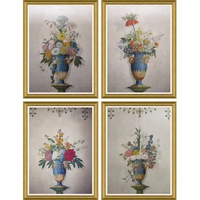 Soicher Marin French Still Life By Paul Cezanne - 4 Piece Picture Frame Painting Set On Paper In Multi