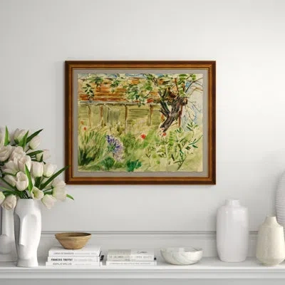 Soicher Marin French Watercolor Landscape - Picture Frame Painting Print On Paper In Brown;green;red
