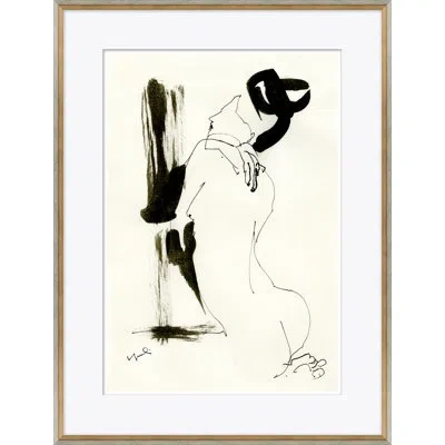 Soicher Marin From The Back By Yuki Osada - Picture Frame Drawing Print On Paper In Black;beige