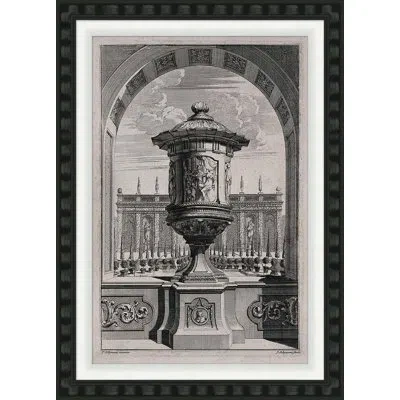 Soicher Marin Garden And Park Ornaments & Design Iv - Single Picture Frame Print In Black