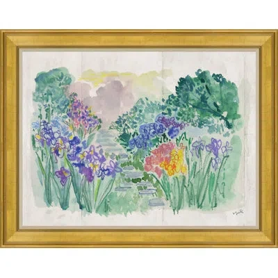 Soicher Marin Garden In Bloom By Yuki Osada - Single Picture Frame Painting In Blue;green;purple