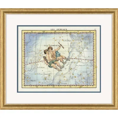 Soicher Marin Gemini By David Phoenix - Picture Frame Graphic Art On Paper In Blue;brown;white