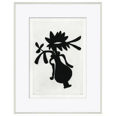 Soicher Marin 'geranium 1' By Susan Hable Framed Painting In Black
