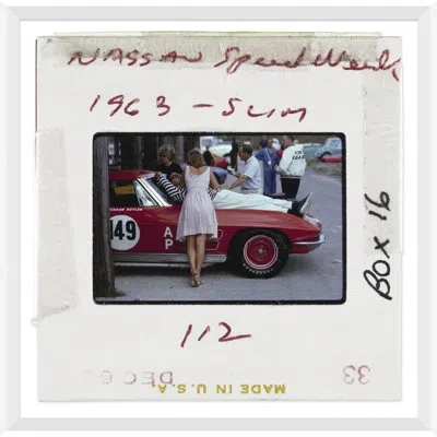 Soicher Marin Getty Images, "bahamas Speed Week - Slide" December 1, 1963 By Slim Aarons - Picture Frame Painting  In White;gray;red