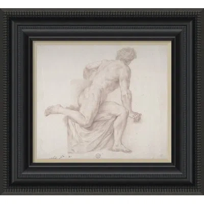 Soicher Marin Giacomo By David Phoenix - Picture Frame Drawing Print On Paper In Gray;ivory