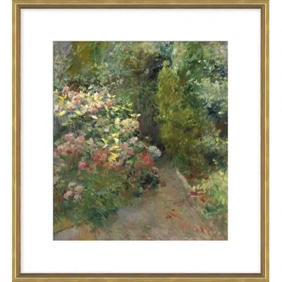 Soicher Marin 'giardino Fiorito Park Path' - Picture Frame Painting In Brown;green;pink