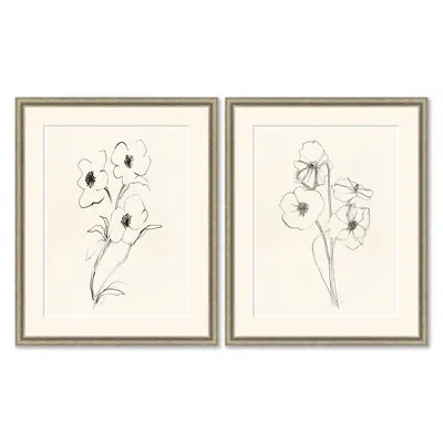Soicher Marin Gravure I & Ii - 2 Piece Single Picture Frame Painting Set In Neutral