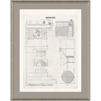 Soicher Marin Grecian Doric By David Phoenix - Picture Frame Graphic Art On Paper In Multi