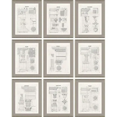Soicher Marin Grecian Doric, Grecian Corinthian, Doric Order, Ionic Details, Composite Details, Composite Order &  In Gray