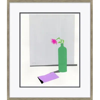 Soicher Marin Green Bottle By Susan Hable - Picture Frame Painting On Paper In Multi