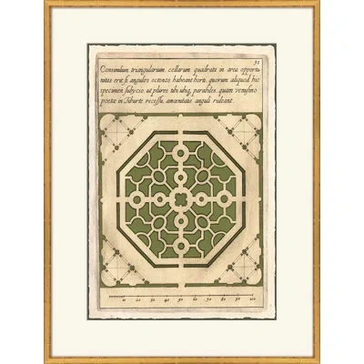 Soicher Marin Green Garden Plan Design - Picture Frame Print On Paper In White