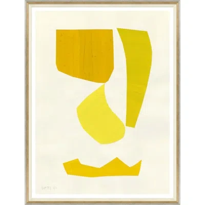Soicher Marin 'happy' By Susan Hable Picture Frame Graphic Art In Yellow