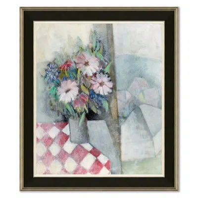 Soicher Marin Harlequin And Daisy - Picture Frame Painting In Green;gray;red