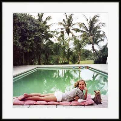 Soicher Marin Having A Topping Time By Slim Aarons - Single Picture Frame Photograph In Multi