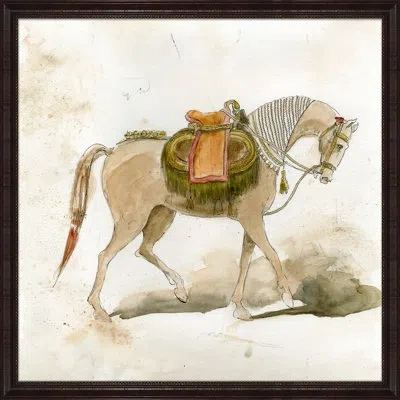 Soicher Marin High Horse Attire - Picture Frame Painting On Paper In Multi