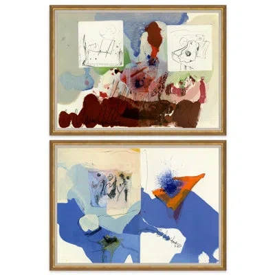 Soicher Marin 'homage Iv And V' - 2 Piece Picture Frame Painting Print Set On Paper In Multi