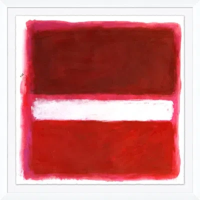 Soicher Marin 'homage To Rothco In Red' - Picture Frame Painting Print On Paper In White;red