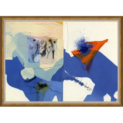 Soicher Marin 'homage V' - Picture Frame Painting Print On Paper In Blue;red;beige