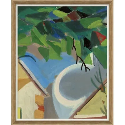 Soicher Marin House Of Abstraction 2 -  Picture Frame Painting On Paper In Blue;green;gray