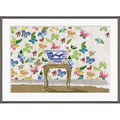 Soicher Marin Imperial Flight By Dana Gibson - Picture Frame Painting On Paper In Blue;brown;green